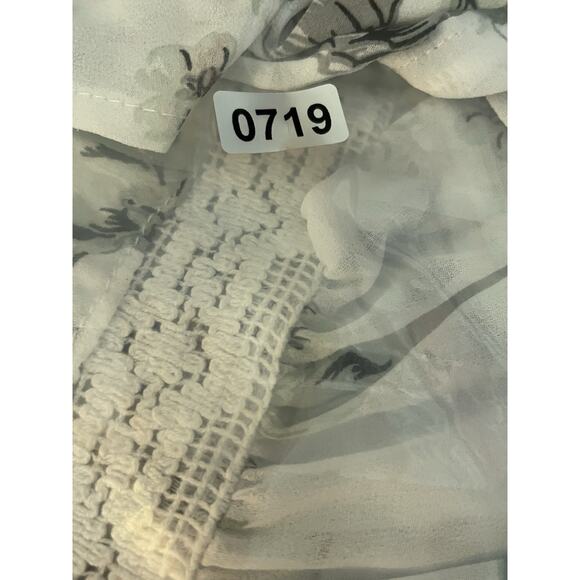 Torrid Floral Chiffon Lace Maxi Dress Size 2 Swan Song Smocked Tiered Babydoll - Picture 11 of 11